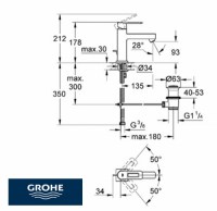 GROHE QUADRA MONOMANDO LAVABO